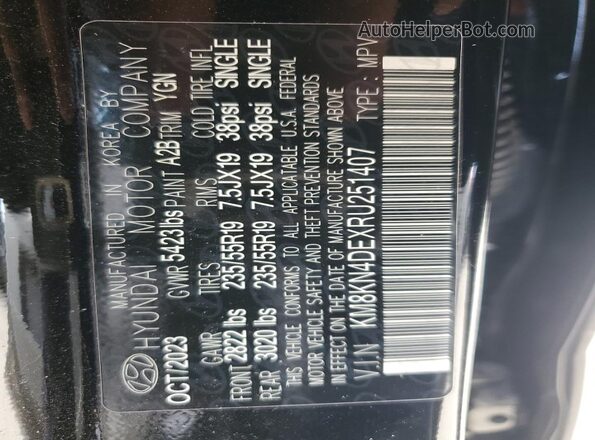 KM8KN4DEXRU251407 2024 HYUNDAI IONIQ Black VIN sticker view
