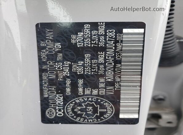 KM8KNDAF0NU047383 2022 HYUNDAI IONIQ Gray Панорамний вид салону 360°