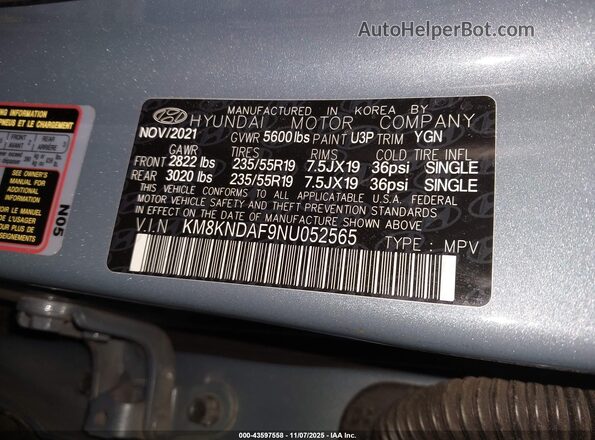 KM8KNDAF9NU052565 2022 HYUNDAI IONIQ 5 Blue 