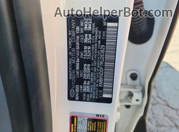 KM8KNDDF7RU263829 2024 HYUNDAI IONIQ White ძრავის განყოფილების ხედი