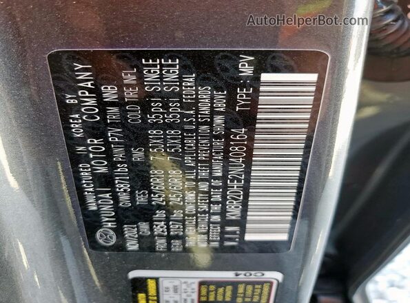 KM8R2DHE2NU408164 2022 HYUNDAI PALISADE Серый Панорамный вид салона 360°