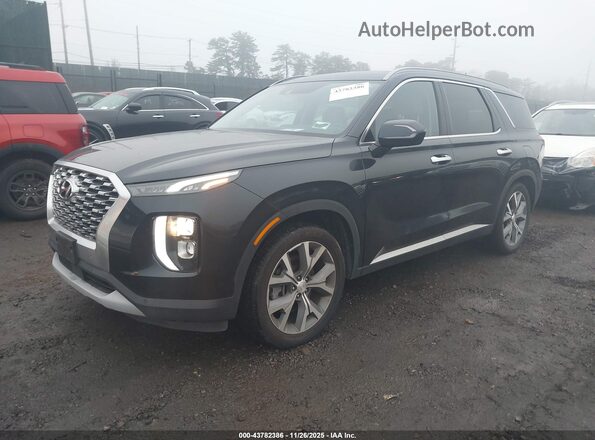 KM8R3DHE7LU064289 2020 HYUNDAI PALISADE Black Առջևի ձախ երեք քառորդ տեսարան