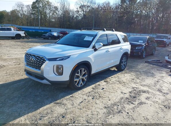 KM8R44HE2LU159291 2020 HYUNDAI PALISADE White წინა მარცხენა ხედი სამი მეოთხედიდან