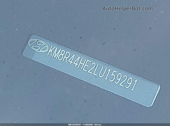 KM8R44HE2LU159291 2020 HYUNDAI PALISADE White 