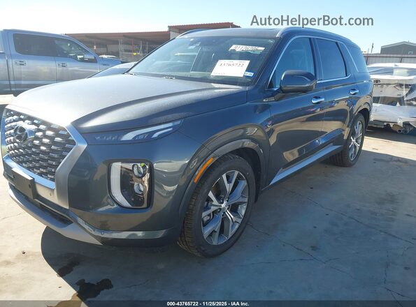 KM8R5DHE0MU203450 2021 HYUNDAI PALISADE Gray Առջևի ձախ երեք քառորդ տեսարան