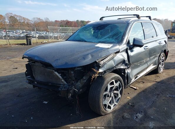 KM8R74HE9NU378856 2022 HYUNDAI PALISADE Серый Передняя левая четверть