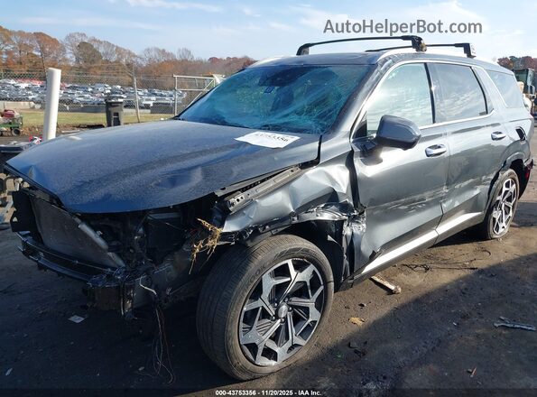 KM8R74HE9NU378856 2022 HYUNDAI PALISADE Серый Вид спереди