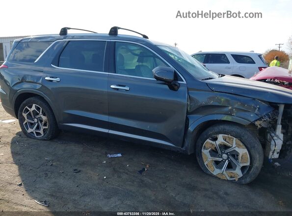 KM8R74HE9NU378856 2022 HYUNDAI PALISADE Серый Вид задней части салона
