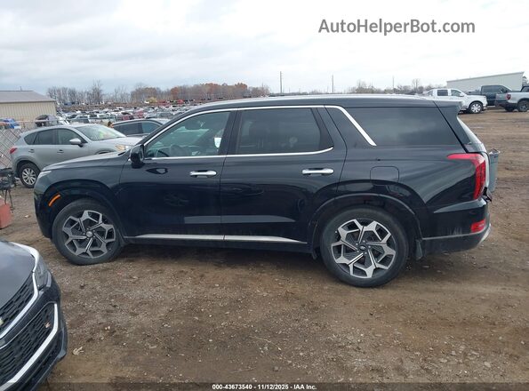 KM8R7DHEXNU430835 2022 HYUNDAI PALISADE Black Widok wnętrza z tyłu