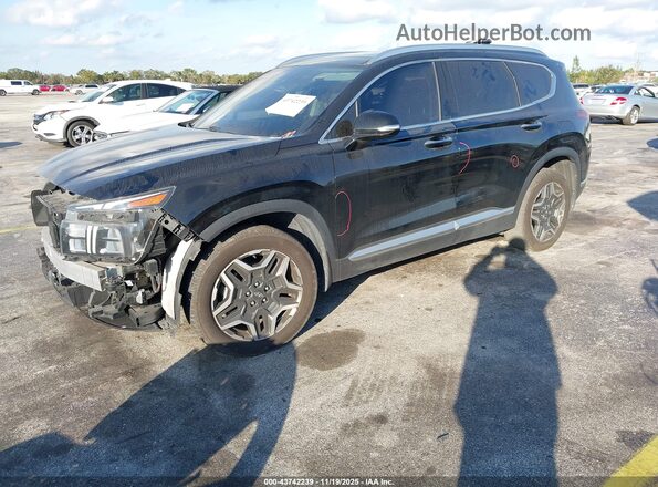KM8S3DA15NU035188 2022 HYUNDAI SANTA FE HYBRID Black Przód lewy