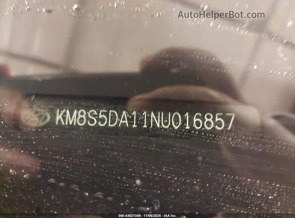 KM8S5DA11NU016857 2022 HYUNDAI SANTA FE HYBRID White 