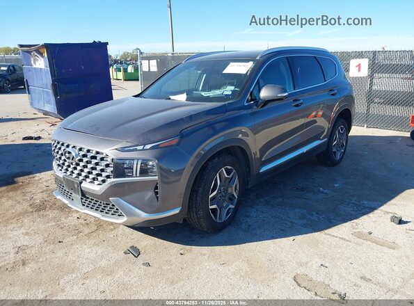 KM8S5DA14NU050582 2022 HYUNDAI SANTA FE HYBRID Gray Przód lewy