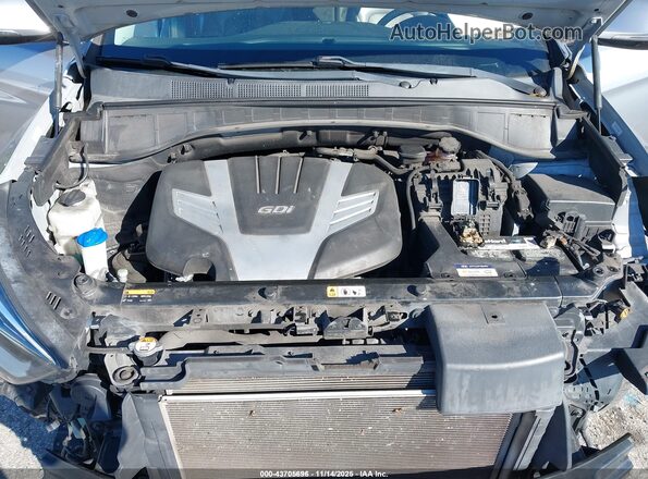 KM8SN4HF8KU307367 2019 HYUNDAI SANTA FE XL Silver Вид ззаду