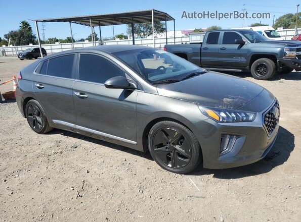 KMHC05LC0MU254740 2021 HYUNDAI IONIQ Gray Delantero derecho