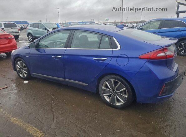 KMHC05LC8KU138540 2019 HYUNDAI IONIQ Blue Trasero izquierdo