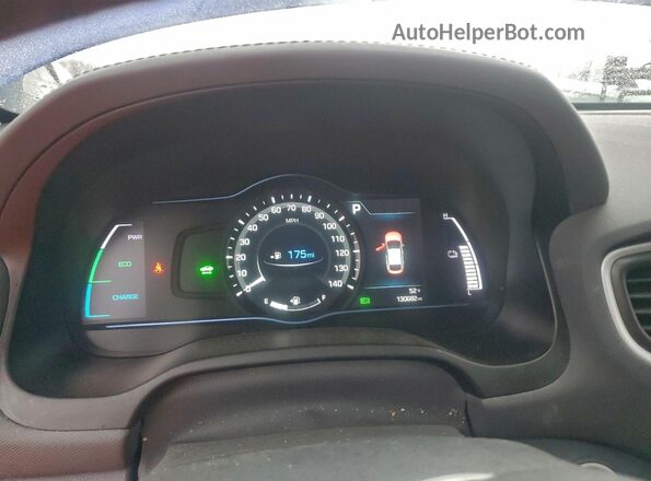 KMHC05LC8KU138540 2019 HYUNDAI IONIQ Blue Vista del cuadro de instrumentos