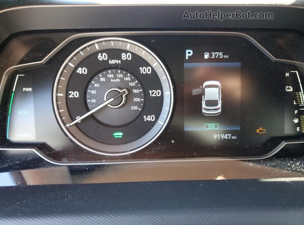 KMHC65LC5NU284946 2022 HYUNDAI IONIQ Charcoal Вид щитка приладів