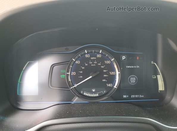 KMHC65LC7JU062645 2018 HYUNDAI IONIQ Black Вид щитка приладів