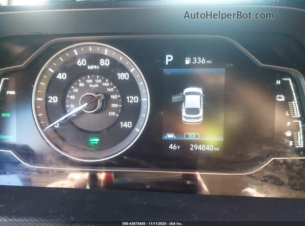 KMHC65LC7LU228469 2020 HYUNDAI IONIQ HYBRID Black უკანა სავარძლების ხედი