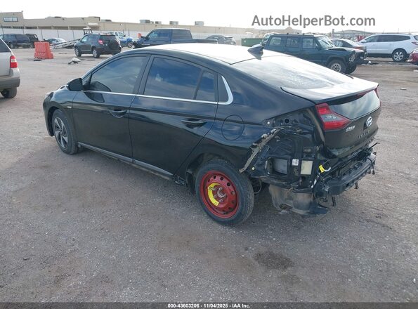 KMHC75LC1JU064839 2018 HYUNDAI IONIQ HYBRID Black Tył lewy