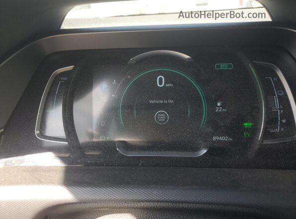KMHC75LC1LU241571 2020 HYUNDAI IONIQ Black Widok zestawu wskaźników
