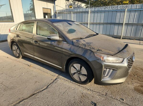 KMHC75LC1MU257268 2021 HYUNDAI IONIQ Gray Przód prawy