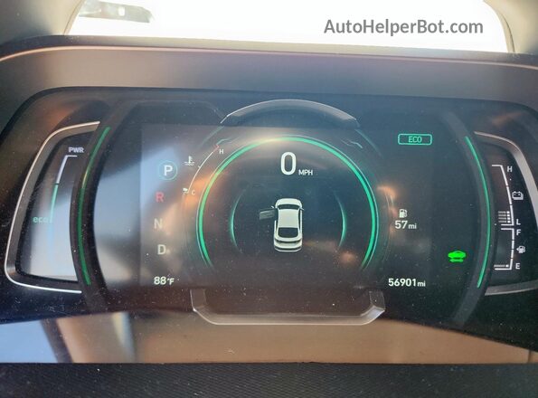KMHC75LC1MU258162 2021 HYUNDAI IONIQ Silver Սարքավորումների վահանակի տեսք