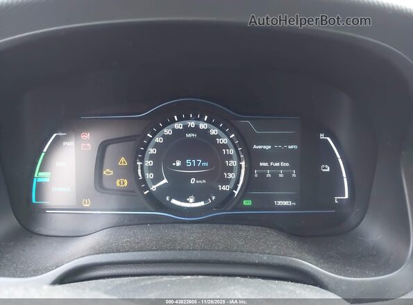 KMHC75LC6HU028722 2017 HYUNDAI IONIQ HYBRID Black Widok tylnych siedzeń