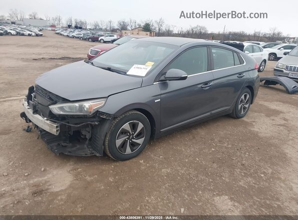 KMHC75LC8JU103944 2018 HYUNDAI IONIQ HYBRID Gray წინა მარცხენა ხედი სამი მეოთხედიდან