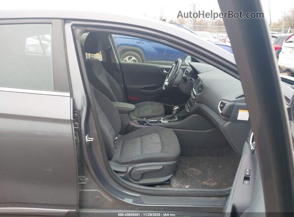 KMHC75LC8JU103944 2018 HYUNDAI IONIQ HYBRID Gray წინა სალონის ხედი