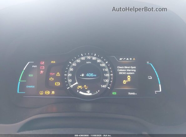 KMHC75LD3KU147148 2019 HYUNDAI IONIQ PLUG-IN HYBRID Белый Вид задних сидений