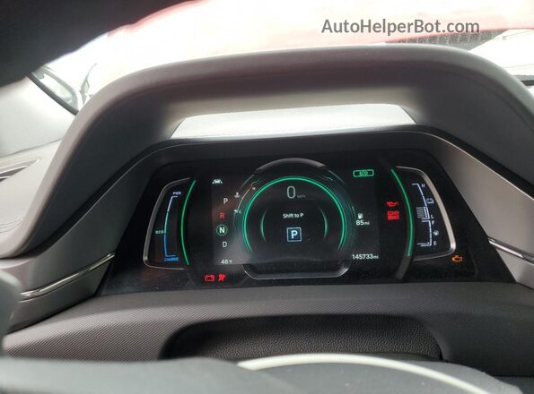 KMHC85LC9LU235689 2020 HYUNDAI IONIQ Red Instrument cluster view