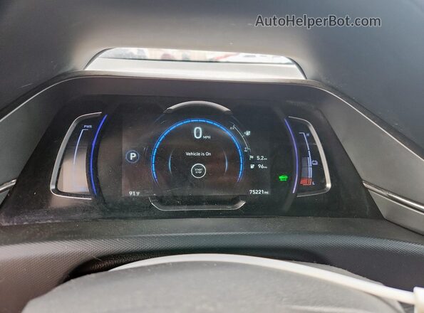 KMHC85LJ6LU072482 2020 HYUNDAI IONIQ Blue ხელსაწყოთა პანელის ხედი