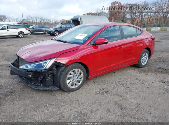 KMHD74LF2LU051187 2020 HYUNDAI ELANTRA Red Առջևի ձախ երեք քառորդ տեսարան
