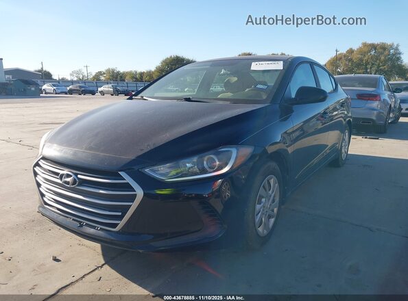 KMHD74LF3HU223864 2017 HYUNDAI ELANTRA Черный Передняя левая четверть
