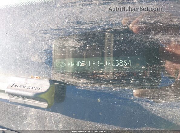 KMHD74LF3HU223864 2017 HYUNDAI ELANTRA Черный Вид подкапотного пространства