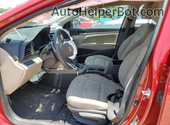 KMHD84LF6LU043655 2020 HYUNDAI ELANTRA Maroon Vista interior delantera