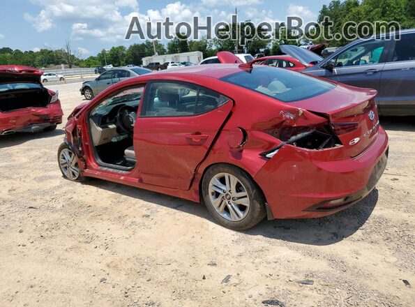 KMHD84LF6LU043655 2020 HYUNDAI ELANTRA Maroon Trasero izquierdo