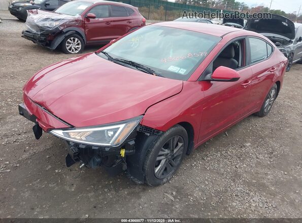 KMHD84LF8LU069724 2020 HYUNDAI ELANTRA Red Առջևի ձախ երեք քառորդ տեսարան