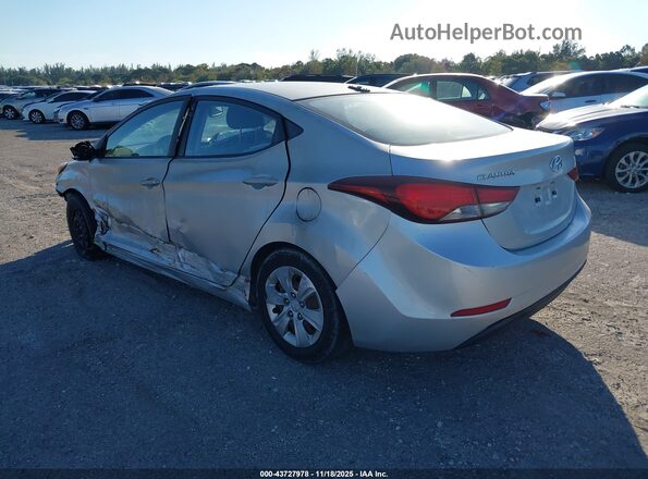 KMHDH4AE4GU586132 2016 HYUNDAI ELANTRA Gray Rear left