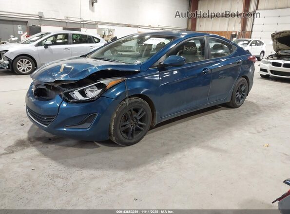 KMHDH4AE9GU643618 2016 HYUNDAI ELANTRA Синий Передняя левая четверть