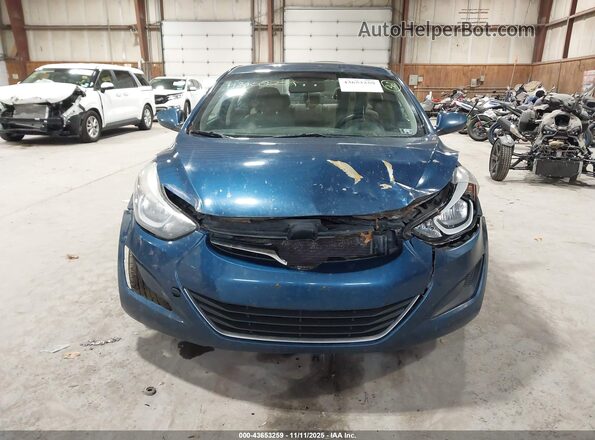 KMHDH4AE9GU643618 2016 HYUNDAI ELANTRA Синий Вид щитка приборов