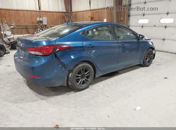 KMHDH4AE9GU643618 2016 HYUNDAI ELANTRA Синий Задняя правая четверть