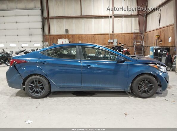 KMHDH4AE9GU643618 2016 HYUNDAI ELANTRA Синий Вид задней части салона