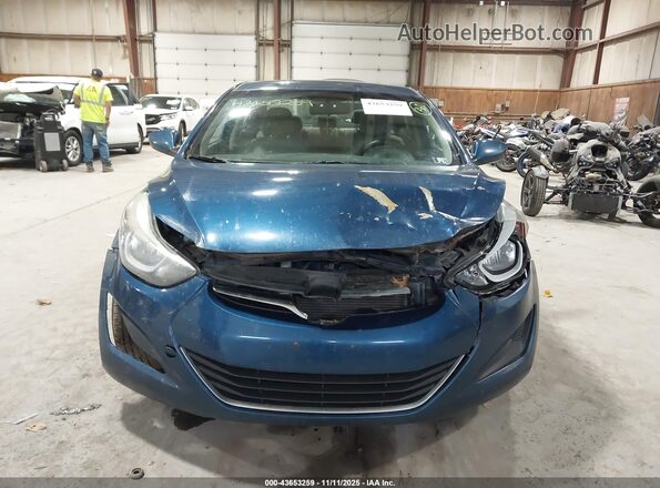 KMHDH4AE9GU643618 2016 HYUNDAI ELANTRA Синий Вид спереди