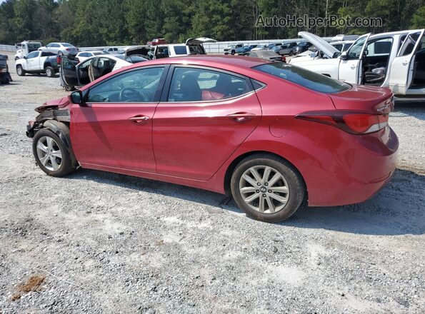 KMHDH4AEXGU518711 2016 HYUNDAI ELANTRA Красный Задняя левая четверть