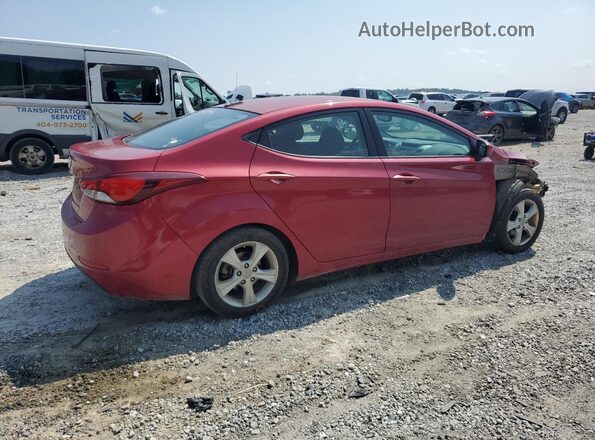 KMHDH4AEXGU518711 2016 HYUNDAI ELANTRA Красный Задняя правая четверть