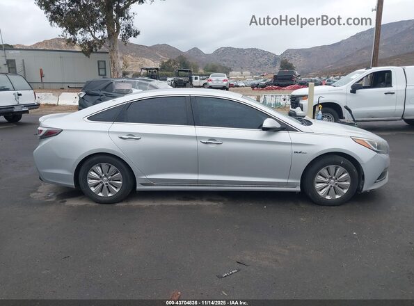 KMHE24L13HA048508 2017 HYUNDAI SONATA HYBRID Silver Rear interior view