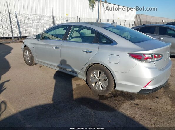 KMHE24L36KA085044 2019 HYUNDAI SONATA HYBRID Silver უკანა მარცხენა