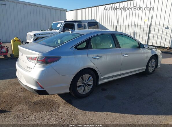 KMHE24L36KA085044 2019 HYUNDAI SONATA HYBRID Silver უკანა მარჯვენა